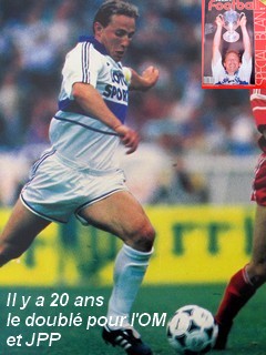 Il y a 20 ans, le doubl� pour l'OM et Jean-Pierre Papin