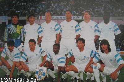 Olmetta, Casoni, Germain, Mozer, Waddle, Boli, Fournier, Papin, Pele, Amoros, Di Meco